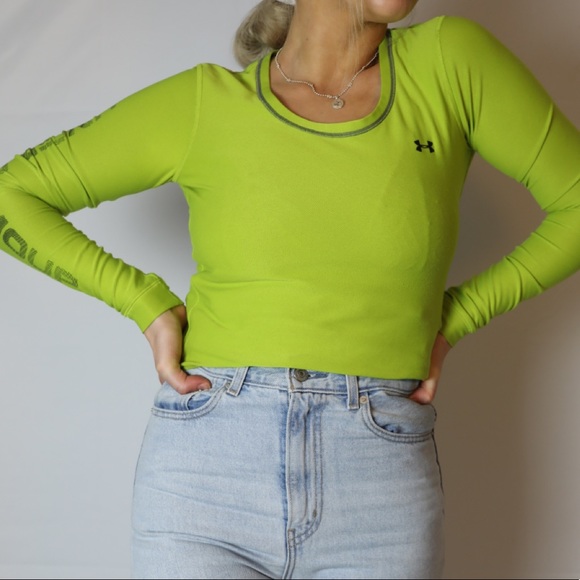 FREE Under armour lime green long sleeve - Picture 3 of 5